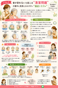 髪を切れないと起こる“頭皮トラブル”｜介護中に見落とされやすい清潔問題